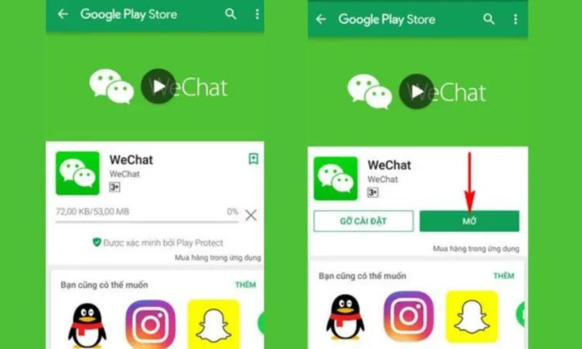 Hướng dẫn tải Wechat trên Andriod